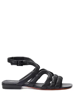 SANTONI: Чёрные сандалии 