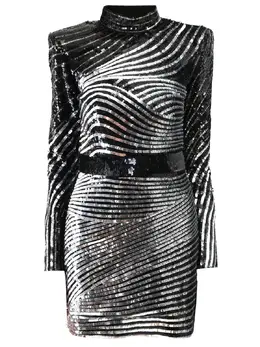 BALMAIN: Платье с пайетками 