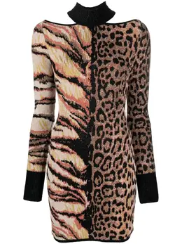 Roberto Cavalli: Платье с животным принтом 