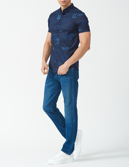 ARMANI EXCHANGE: Синяя рубашка 