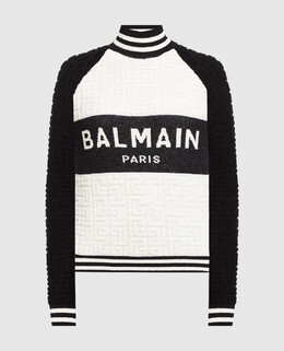 Balmain: Чёрный свитер 