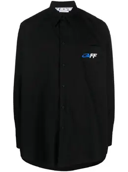 Off-White: Рубашка с принтом 