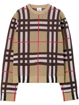 Burberry: Свитер в клетку 