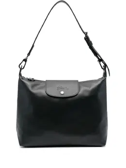 Longchamp: Чёрная сумка  Le Pliage