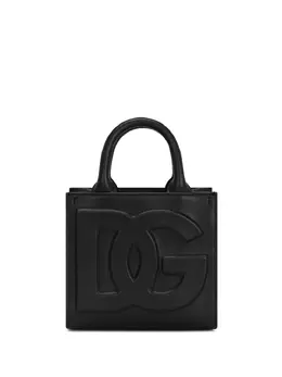 Dolce & Gabbana: Чёрная сумка-шоппер  DG