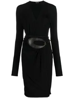 TOM FORD: Платье с v-образным вырезом 