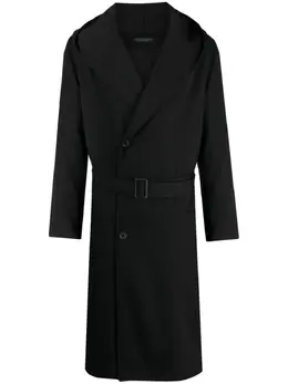 Yohji Yamamoto: Плащ с капюшоном 
