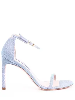 STUART WEITZMAN: Серебристые босоножки  Nudist