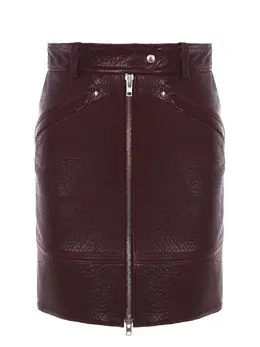 KENZO: Кожаная юбка 