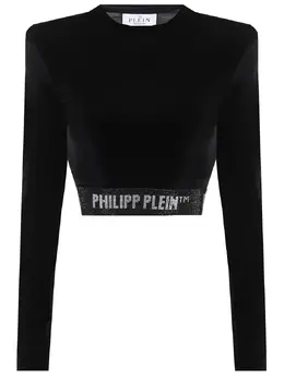 PHILIPP PLEIN: Топ из велюра 