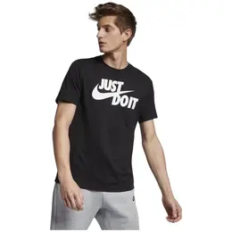 NIKE: Чёрная футболка  Just Do It