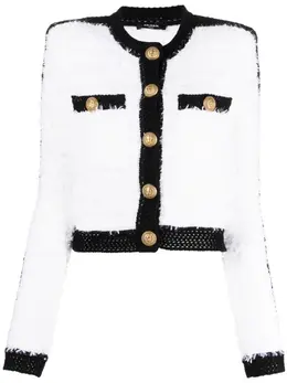Balmain: Твидовая куртка 