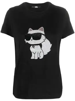 Karl Lagerfeld: Чёрная футболка  Choupette