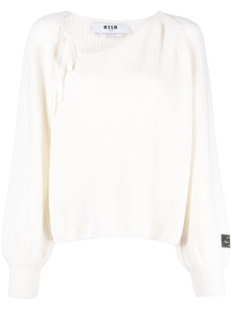 MSGM: Белый свитер 