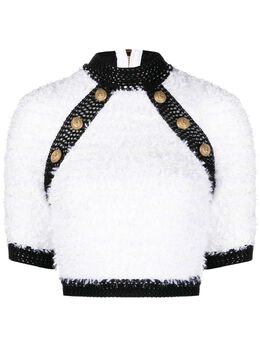 Balmain: Топ на пуговицах 