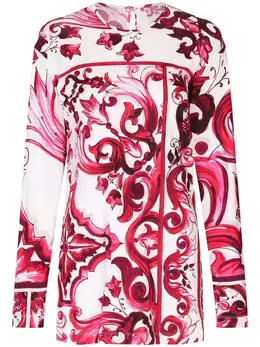Dolce & Gabbana: Блуза  Majolica с принтом