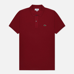 Lacoste: Бордовое поло 