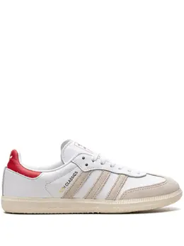 adidas: Белые кроссовки  Samba