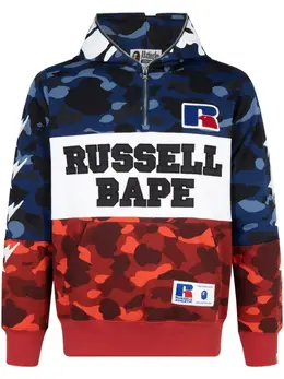 A BATHING APE®: Голубая толстовка 