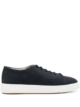 Santoni: Голубые кроссовки 
