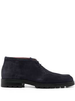 Santoni: Голубые ботинки 