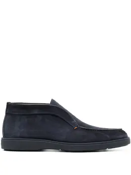 Santoni: Голубые мокасины 