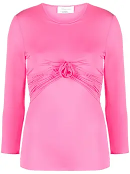 Blumarine: Футболка с растительным принтом 