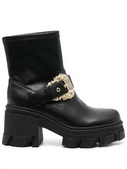 Versace Jeans Couture: Чёрные ботинки 