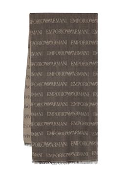 Emporio Armani: Коричневый шарф 
