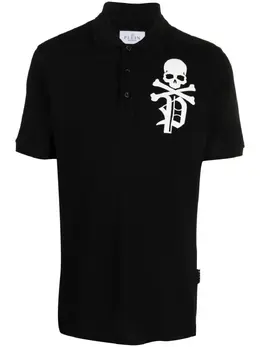 Philipp Plein: Чёрное поло  Skull