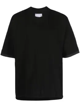 sacai: Чёрная футболка 