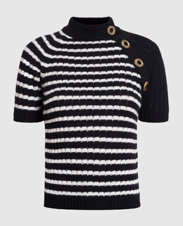 Balmain: Чёрный свитер 