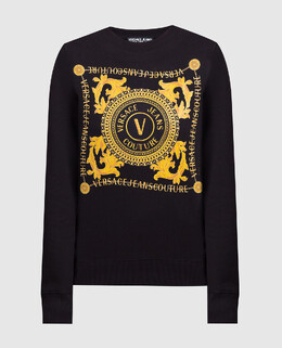 Versace Jeans Couture: Чёрный свитшот 