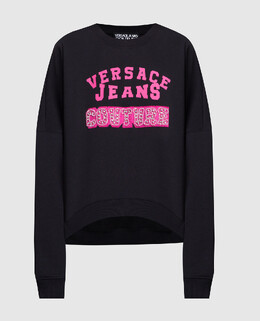Versace Jeans Couture: Чёрный свитшот 