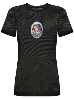 Dolce & Gabbana: Футболка  Madonna в сетку