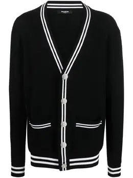 Balmain: Кардиган с v-образным вырезом 