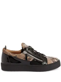 Giuseppe Zanotti: Коричневые кроссовки  Frankie