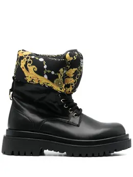 Versace Jeans Couture: Чёрные ботинки 