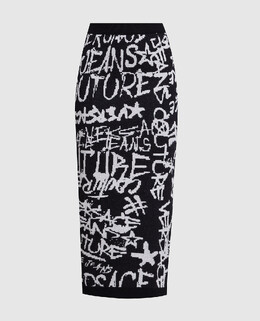 Versace Jeans Couture: Чёрная юбка 