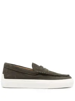 Tod's: Зелёные туфли  Gommino