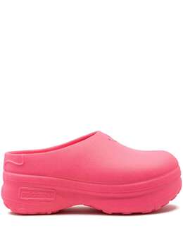 adidas: Розовые сабо  Stan Smith