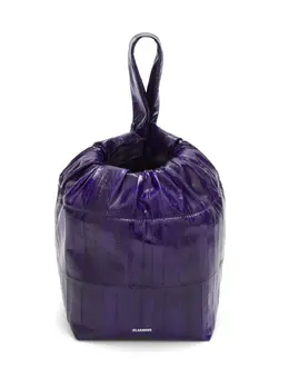 Jil Sander: Тёмный клатч  Drawstring