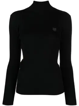 Maison Kitsuné: Чёрный свитер 