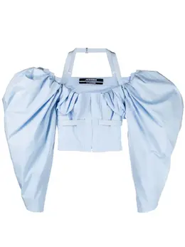 Jacquemus: Блуза с открытыми плечами 