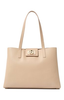Furla: Бежевая сумка  1927 Ballerina Large