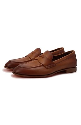 Santoni: Коричневые лоферы 