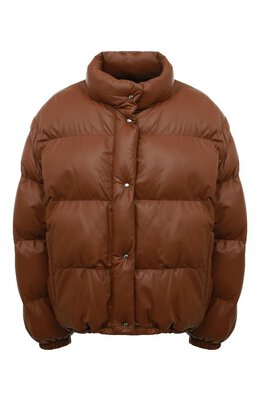 Prada: Кожаный пуховик 