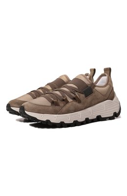 Brunello Cucinelli: Бежевые кроссовки 