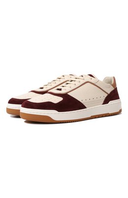 Brunello Cucinelli: Бордовые кеды 