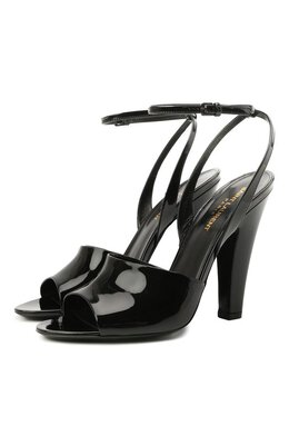 Saint Laurent: Чёрные босоножки 